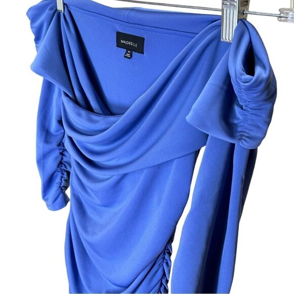 MAJORELLE - “Cypress” Mini Ruched Dress, in Periwinkle - Size XXS, Light Blue - Picture 9 of 17
